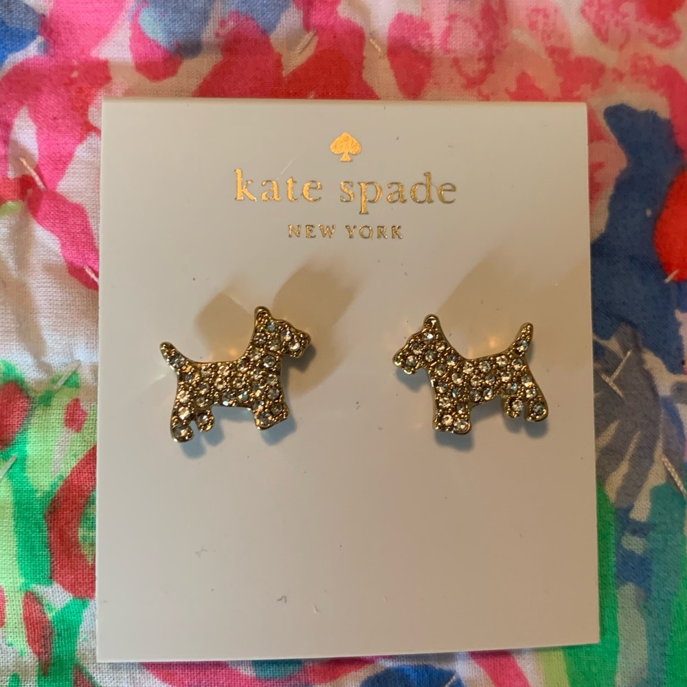 Kate Spade Terrier Scotty Dog earrings